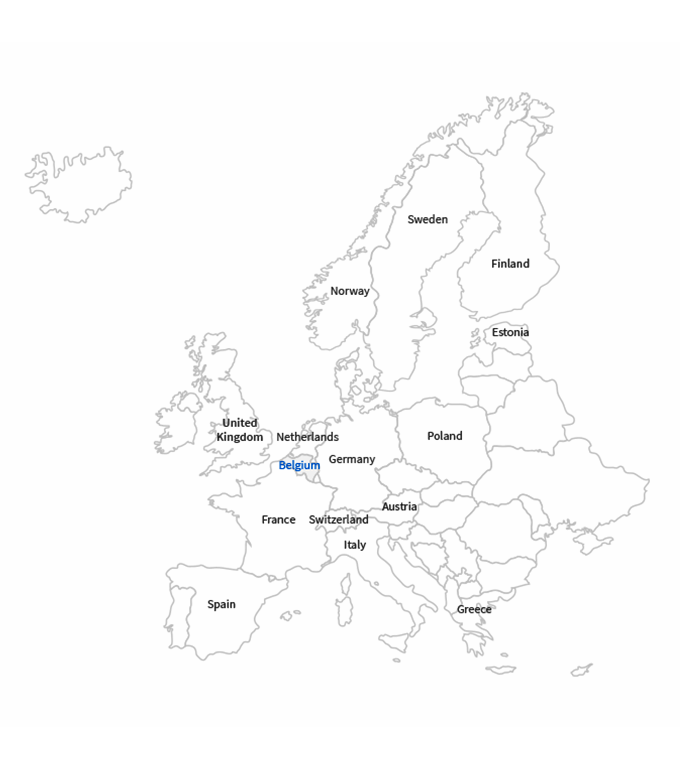 clients Belgium map