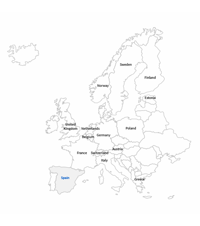 clients Spain map