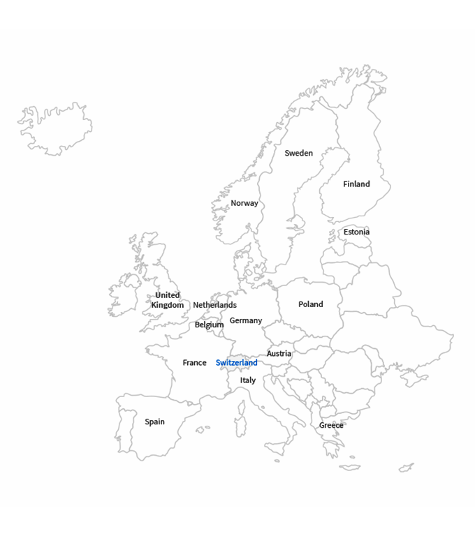 clients Switzerland map